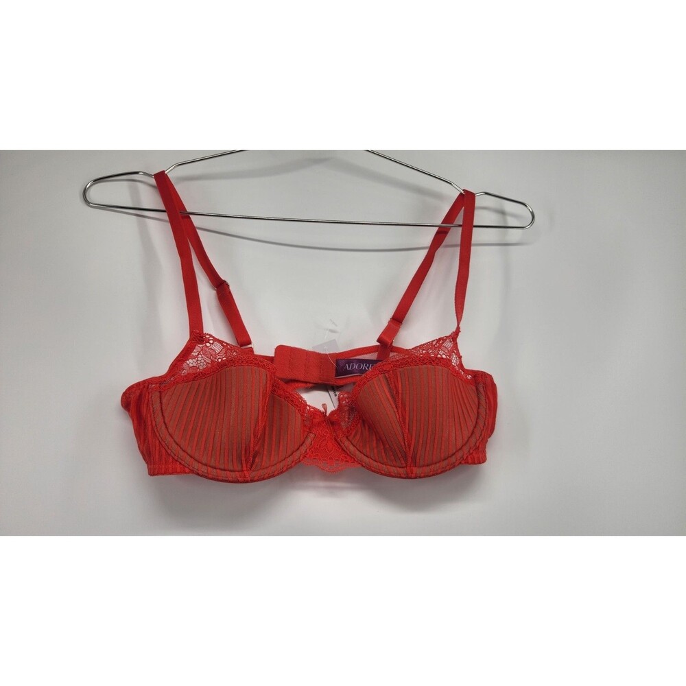 Adore Me 32C Bittersweet Red Selma Balconette Bra NWT